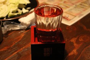 The Nihonshu&nbsp;is served in a small bowl filled with alcohol!&nbsp;