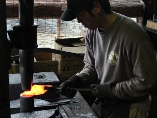 A blacksmith strikes the ferrite in this way and molds it. It is very labor intensive work