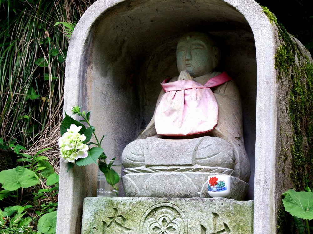 Another Jizo statue on the path. There were four statues lining the road