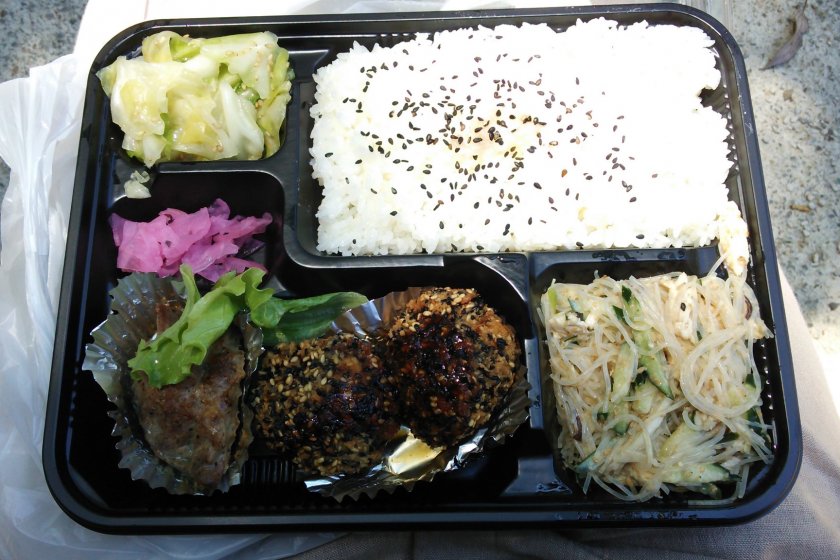 The best bento I've ever had, with oven-baked tuna and sesame meatballs. The flavors and textures were contrasted perfectly.
