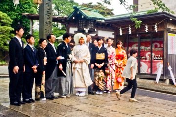 <p>I was lucky enough to see a &nbsp;traditional Shinto-style wedding ceremony on this occasion</p>