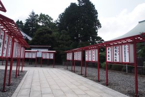 Walking through the temple grounds