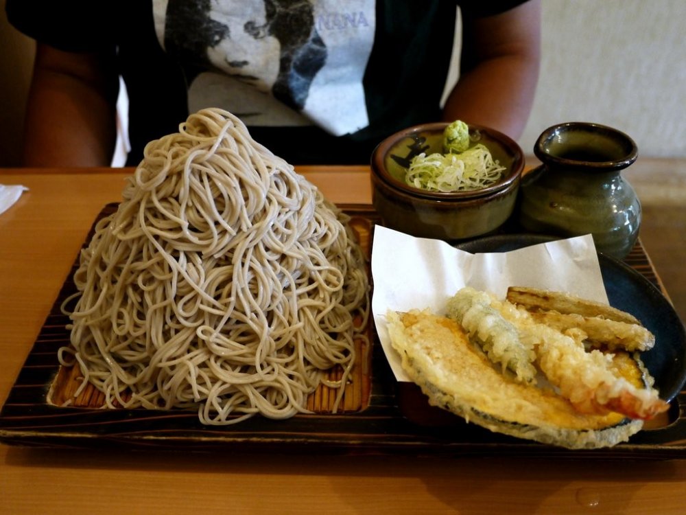 Soba-yama... a mountain of soba noodles!