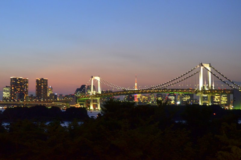 <p>For sunset lovers, the Odaiba&nbsp;Beach Bar offers a great view of the Tokyo Bay and Rainbow Bridge with good food and drinks!</p>