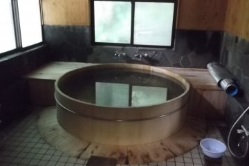 <p>One of the cypress bathtubs</p>