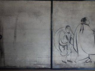 หนึ่งในภาพวาดบนบานประตูเลื่อน ถือเป็นวัตถุทางวัฒนธรรมที่สำคัญ