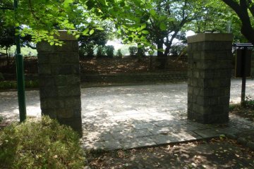 The remains of the old zoo gates at Tsurumai Park, Nagoya.