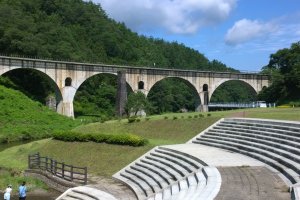 The bridge in Miyamori, just before arriving in Tono &nbsp;