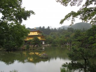 The Golden Pavilion adds color to the scenery