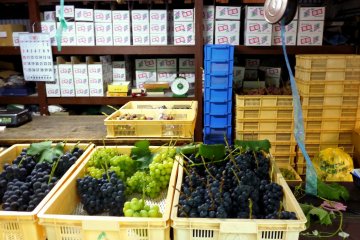 <p>Different varieties of grapes for sale</p>