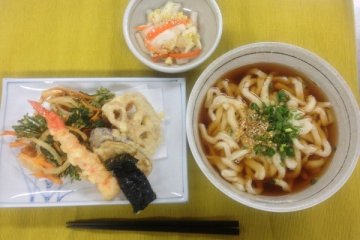 <p>You learn how to cook tempura, and also how to make&nbsp;udon noodles&nbsp;yourself.</p>