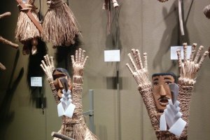 A unique exhibit of straw dolls used for ritual