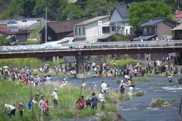 Niimi Fishing Festival held every year on May 5th Children's Day, Niimi City