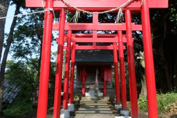 <p>Part of the main shrine near the festival grounds.</p>