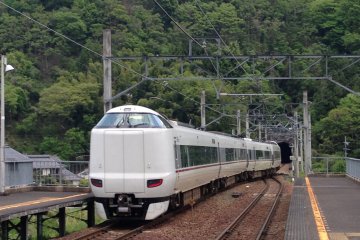 <p>While my preferred mode of transport along Kyotango is an open top convertible, there are also limited express services to the major towns here from Kyoto or Osaka</p>