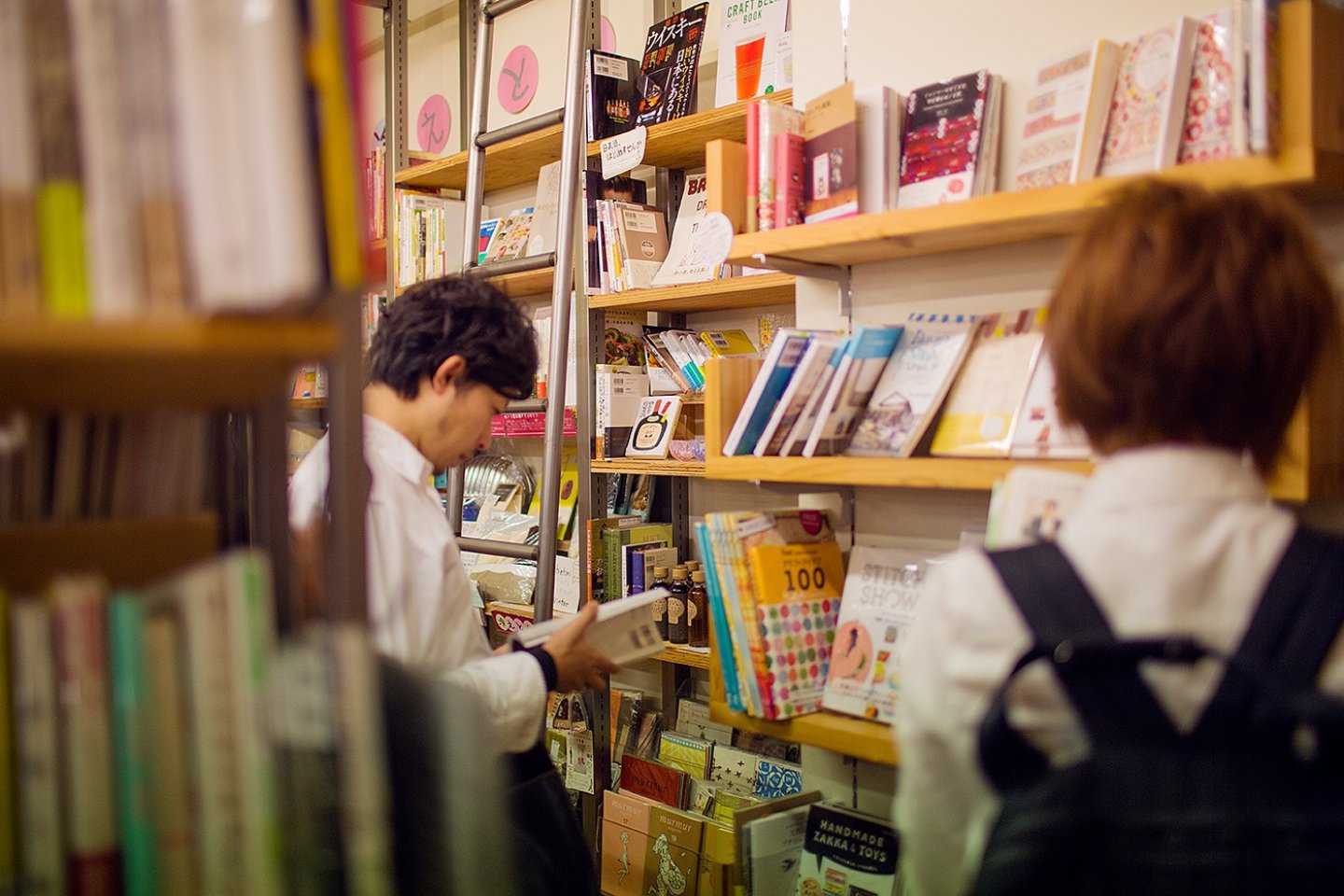 The bookstore, which is divided into three sections - books, cafe, and gifts - and features one of the best collections of books on special interest topics that you\'re likely to find in Japan.