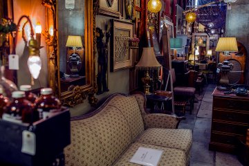 <p>Shark Attack Antiques Nakazaki has an assortment of classic, bizarre, and trendy antiques and vintage-inspired objects</p>