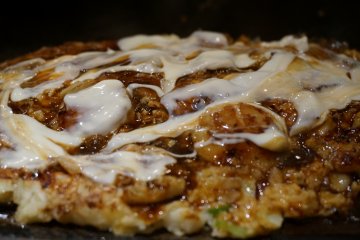 <p>okonomiyaki ร้านดังที่ Mizuno</p>