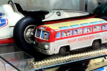 Tin Sightseeing Buses and Racing Cars from Japan USA Italy