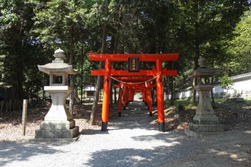 <p>One of the paths that lead up to the small shrine</p>