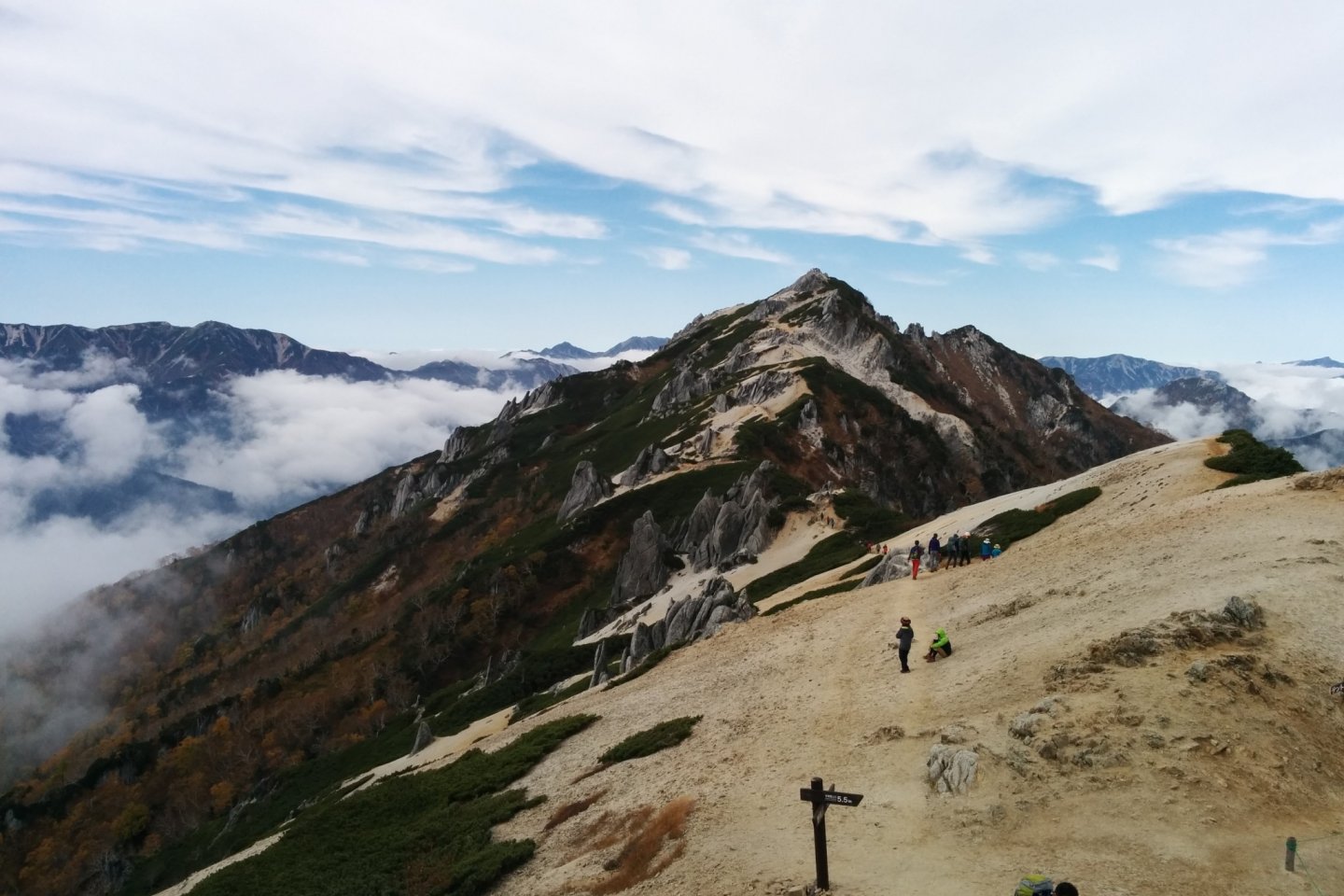 Puncak gunung Tsubakuro, dari Enzanso