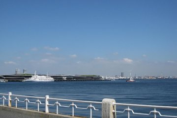 View of Yokohama Harbor from Yamashita Park.