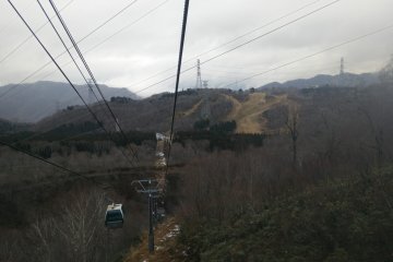 <p>On the Kagura Gondola looking back the way we have come.</p>
