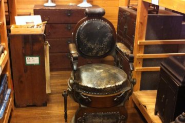 An old barber's chair