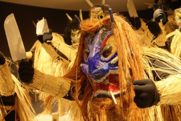 <p>There are many fantastic Namahage masks on display at the Namahage Museum.</p>