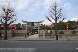 Entering the torii gate