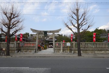 <p>Entering the torii gate</p>