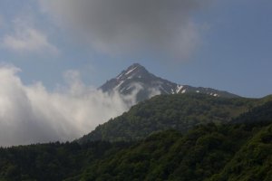 Mt.Rishiri seen from Hera-san`s house