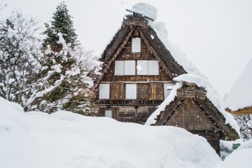 Winter Scene of Hida Folk Village