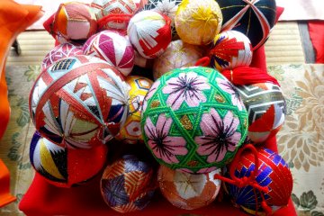 <p>Yanagawa temari are hand-stitched by female relatives in the family after a daughter is born</p>