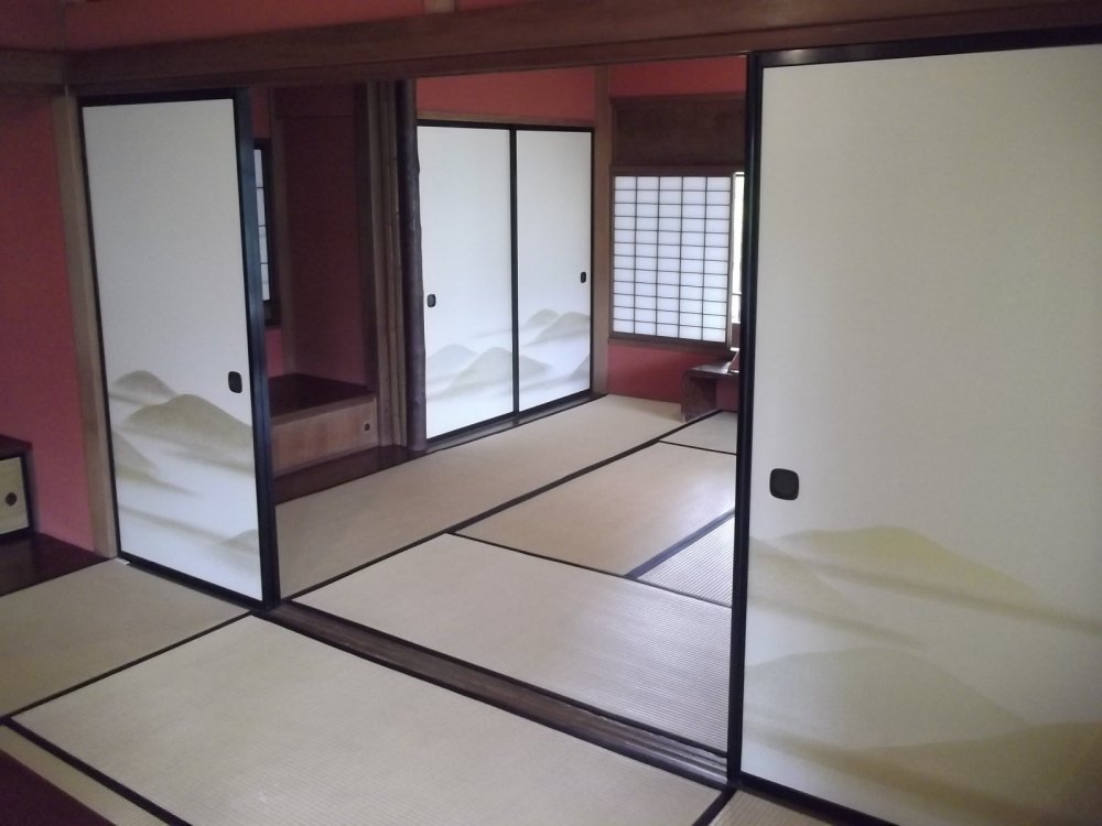 An elegant Japanese-style tatami room