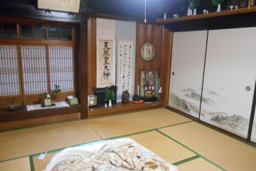 <p>A bedroom in the Minshuku Yamamoto</p>