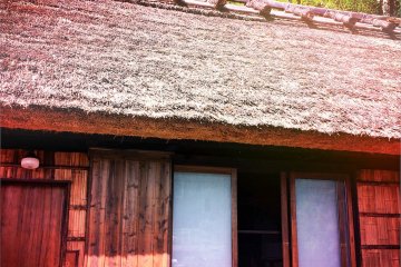 <p>A snapshot of one of the thatched roof cottages in the area</p>