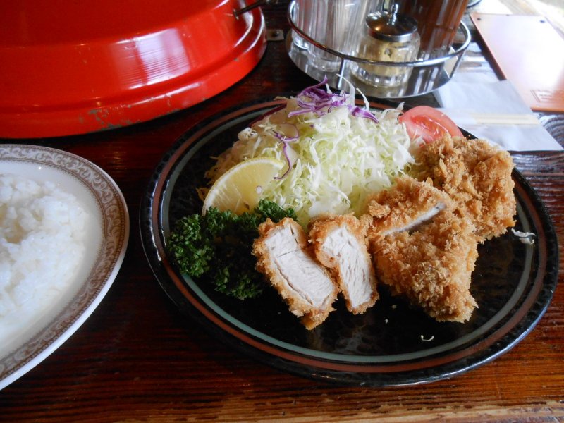 <p>The pork cutlet is really delicious here; I would even say outstanding.</p>
