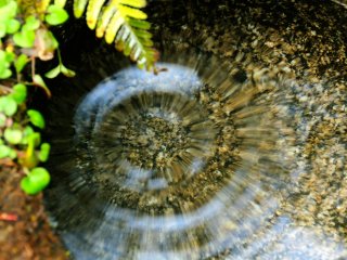 Water ripples in a basin