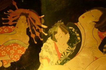 <p>The painting on the wall is also known as &quot;Shunga,&quot; a type of erotic ukiyo-e that developed in the Edo&nbsp;Period.</p>