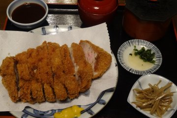 <p>A massive plate of tonkatsu</p>