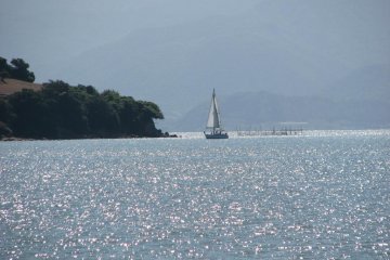 sailing off Ushimado town