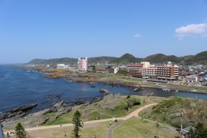 View from the top of Nojimazaki Lighthouse