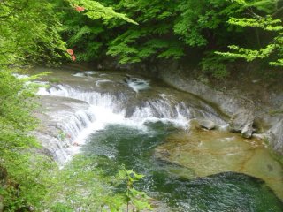 Sudare falls, a smaller cousin of Otaki, can be seen at the gardens