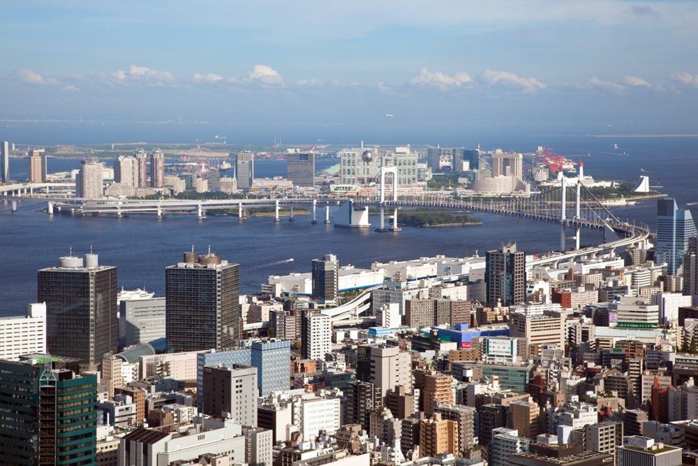 Nhìn qua vịnh Tokyo từ đài quan sát thứ hai