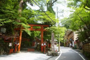 Visitors can&#39;t miss the red torii that marks the entrance to the main shrine.