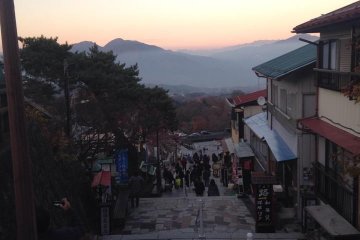 <p>Sunset over Ikaho Town</p>