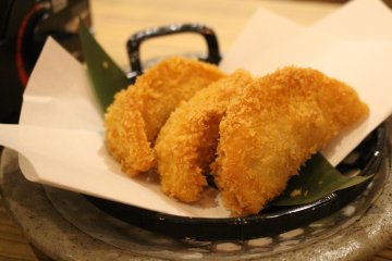 Deep-fried gyoza is quite good as well