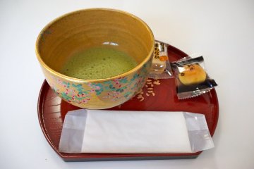 <p>Complimentary&nbsp;matcha green tea and sweets were a lovely touch!&nbsp;Ms. Nakahara wishes someday she can expand sharing the Japanese culture through tea ceremony as well.</p>