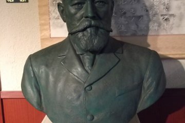 <p>A bust of the distinguished-looking Dr Baelz</p>